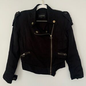 Club Monaco Silky Crop Black Jacket